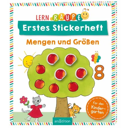ars Edition Lernraupe – Erstes Stickerheft – Mengen und Größen