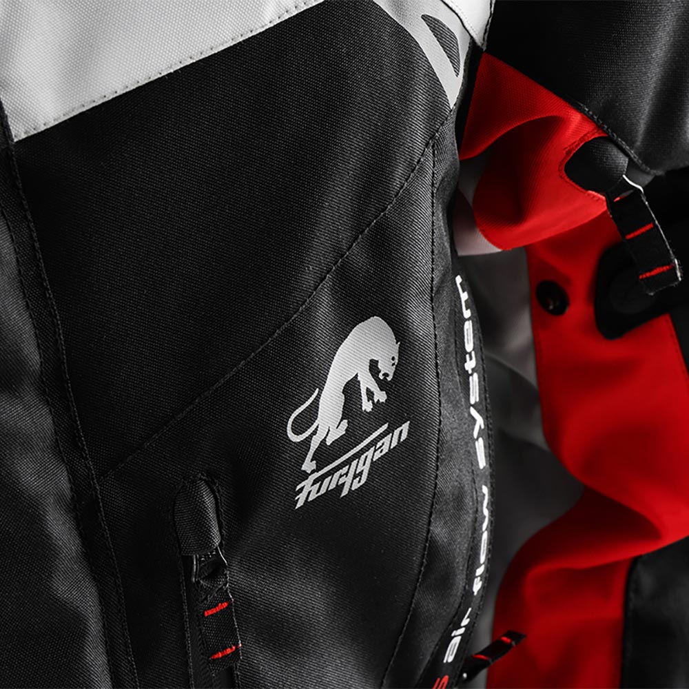 Furygan - Veste Apalaches Noir / Gris Clair / Rouge