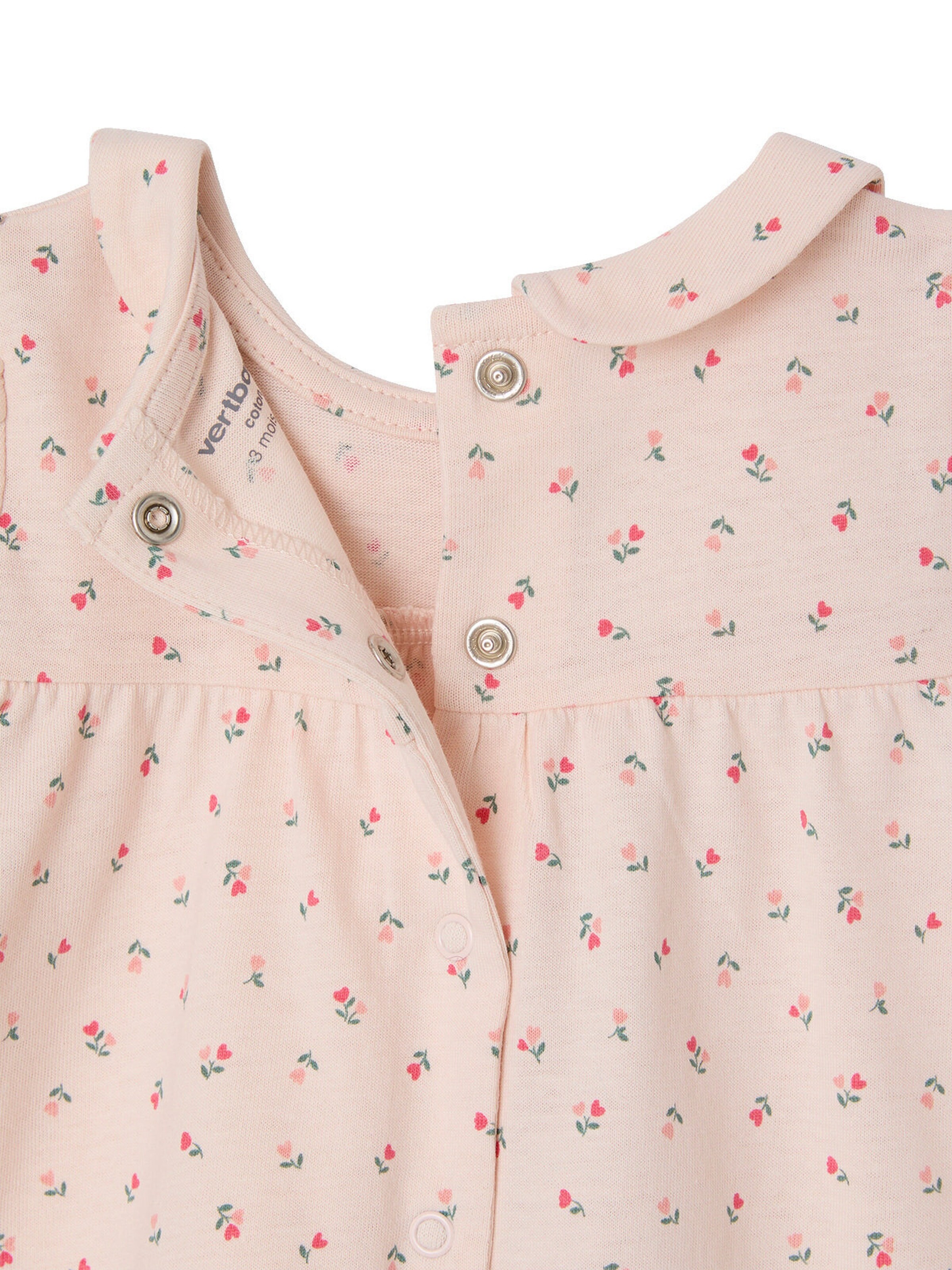 Vertbaudet Bio-Kollektion: 2er-Pack Baby Shirts, Langarm & Kurzarm hellrosa