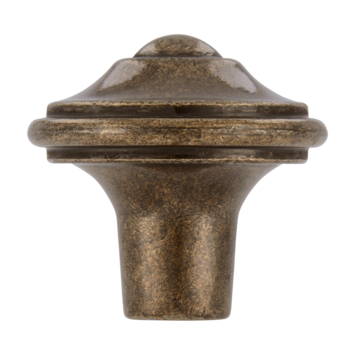 Knop Violet messing antiek 31mm