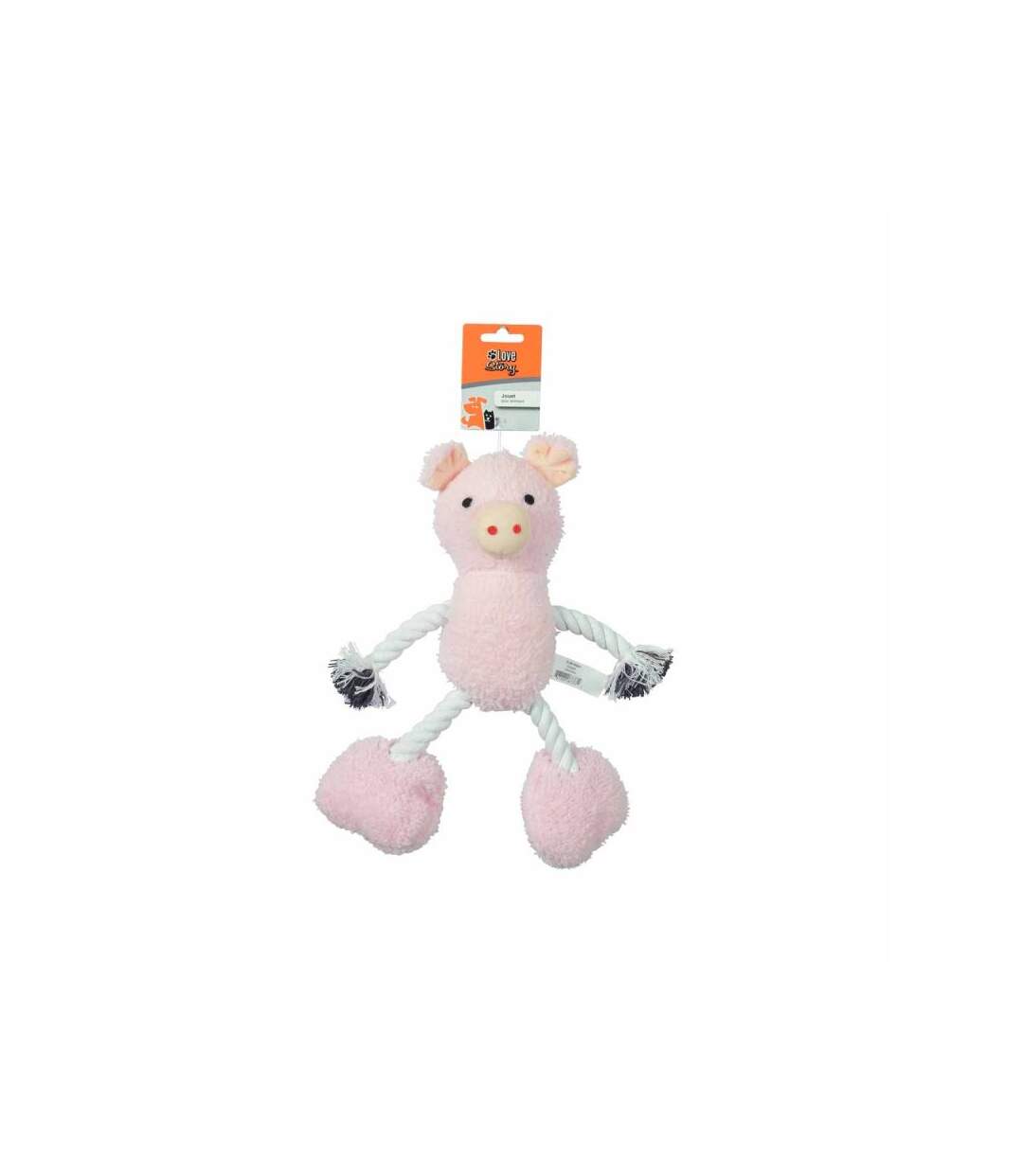 Paris Prix - Peluche Pour Chien cochon 30cm Rose