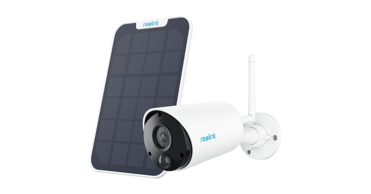 ReolinkB320 3MP WiFi buiten beveiligingscamera + zonnepaneel  (Wit)