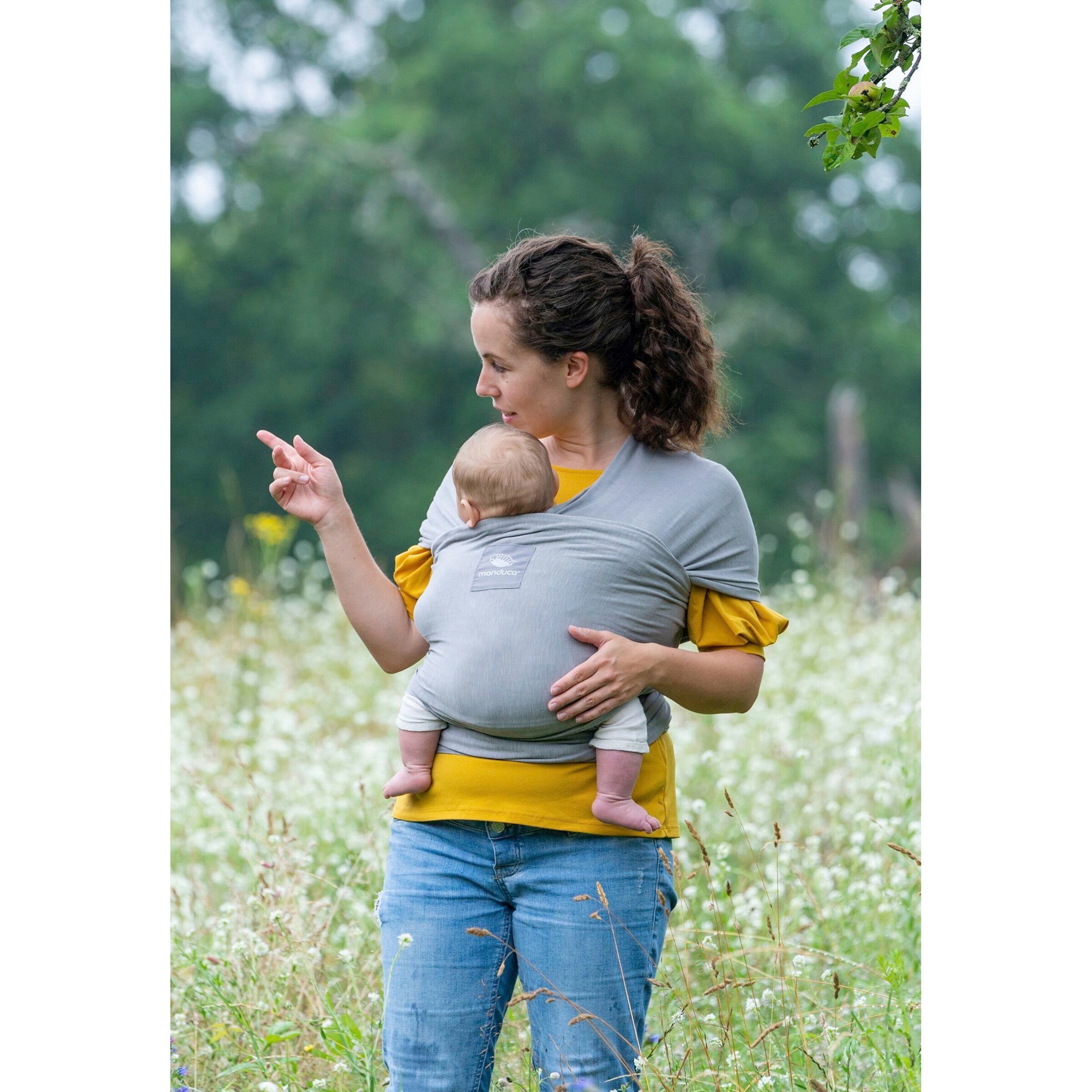 manduca® - SLING Babytragetuch, 510cm lightgrey