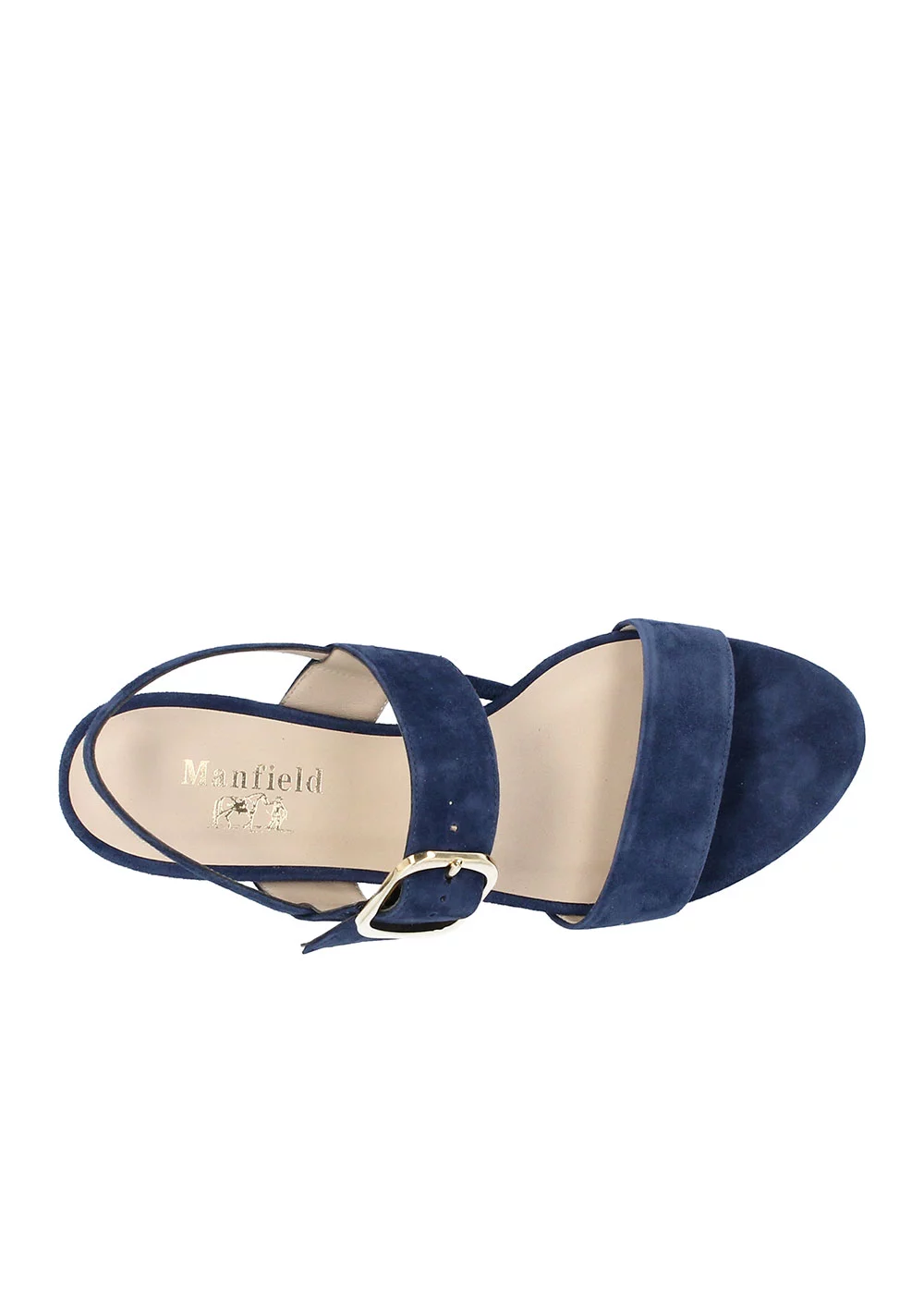 SANDALE POOLE VELOURS MARINE