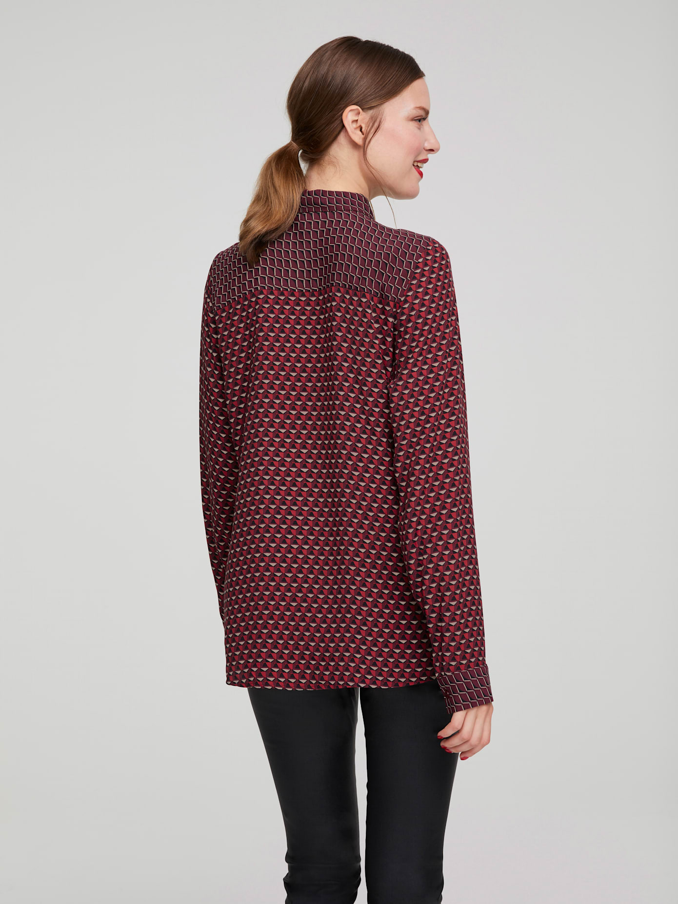 Chemisier look graphique, aspect patchwork