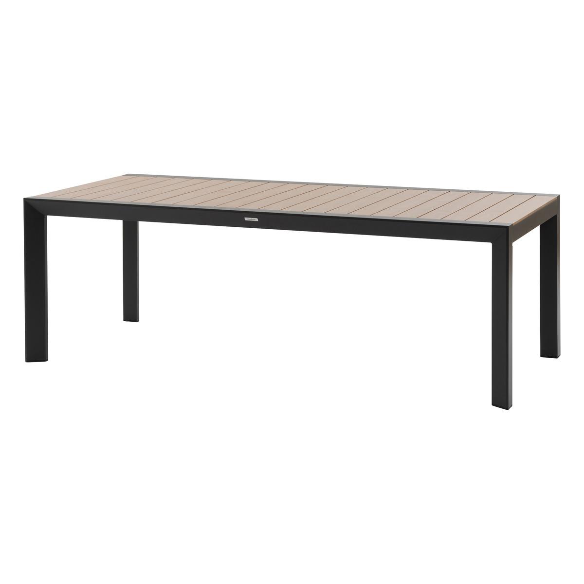 TABLE EVASION FIXE ALUMINIUM HONEY GRAPHITE 8 PLACES