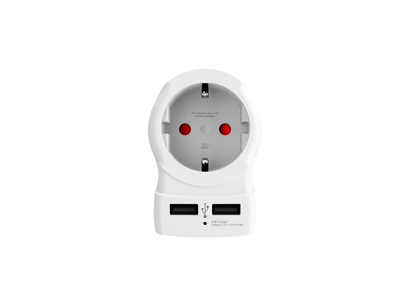 ADAPTADOR SKROSS 1.500281 EUROPE TO USA   2 USB