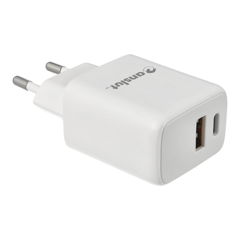 Lader USB-A + USB-C 20 W 5V/3A 110/230 V