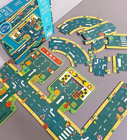 Djeco Autospur - 21 Teile - Puzzlespiel