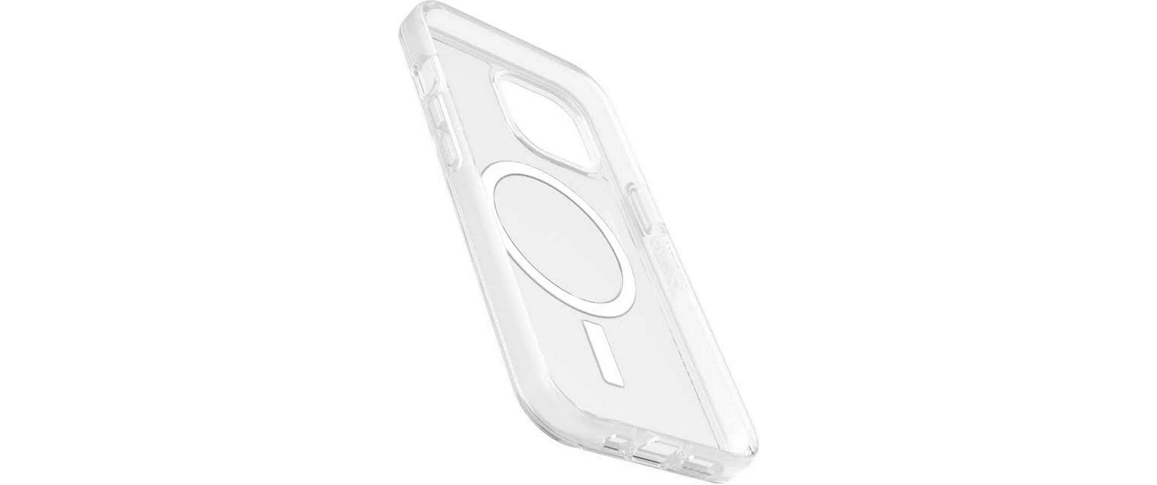 Back Cover Symmetry TransparentSchutzhülle für das Apple iPhone 13/iPhone 14/iPhone 15/iPhone 16e mit MagSafe Lademöglichkeit
