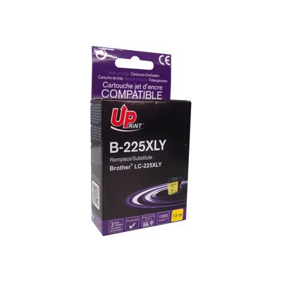 Cartouche compatible Brother LC225XL - jaune - Uprint