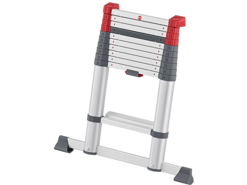 Hailo Flexline Teleskopleiter T100 11 Stufen Aluminium Sicherheits-Teleskopleiter