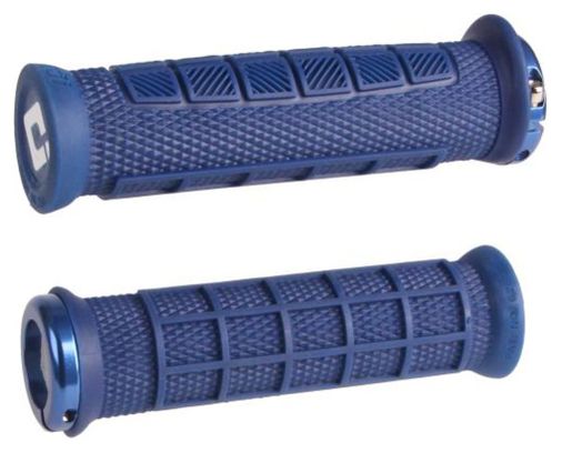 Poignées ODI Elite Pro Lock On 130mm Bleu