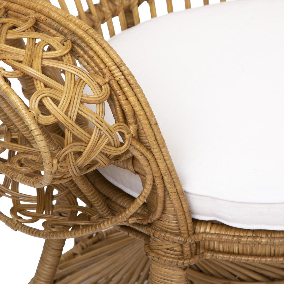 FAUTEUIL ROTIN TAKTA BLANC