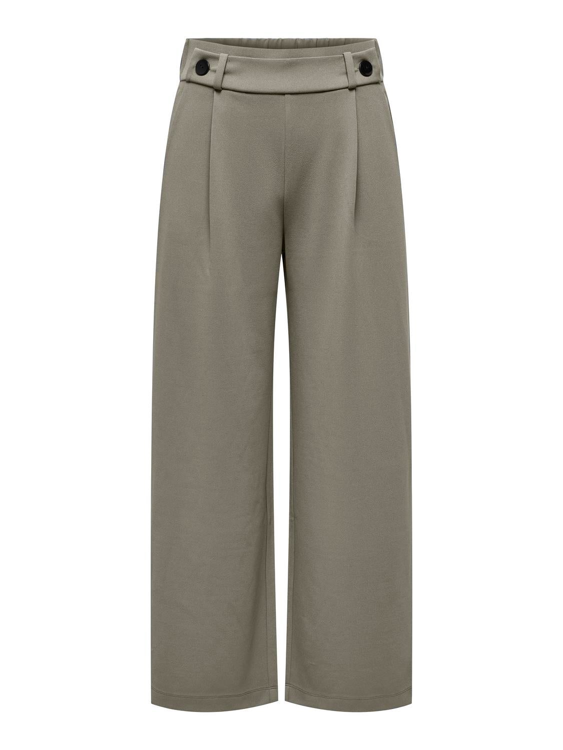 JDYGEGGO Mittlere Taille Weiter Beinschnitt Hose mit weitem Beinschnitt Vetiver