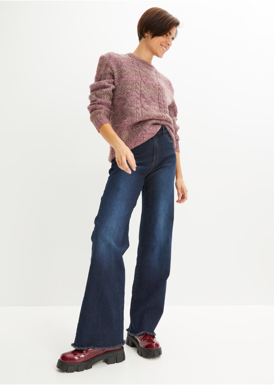 Pull avec effet chiné