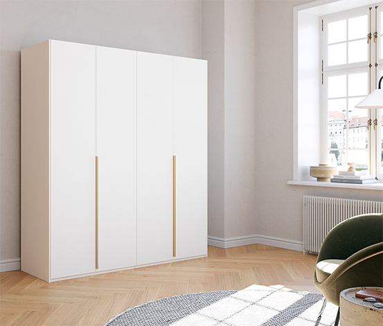 rauch Drehtürenschrank »Skat Glamour«, alpinweiß