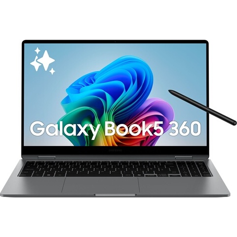 PC portable Samsung Galaxy Book5 360 écran tactile 15,6'' FHD Copilot+PC Intel Core Ultra 5 16 Go RAM 512 Go SSD Anthracite