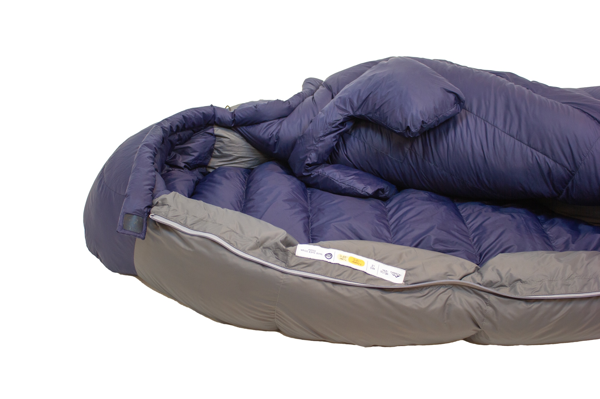 Falkeberg Helios 1250, sovepose<br>Temp. grense -22°
