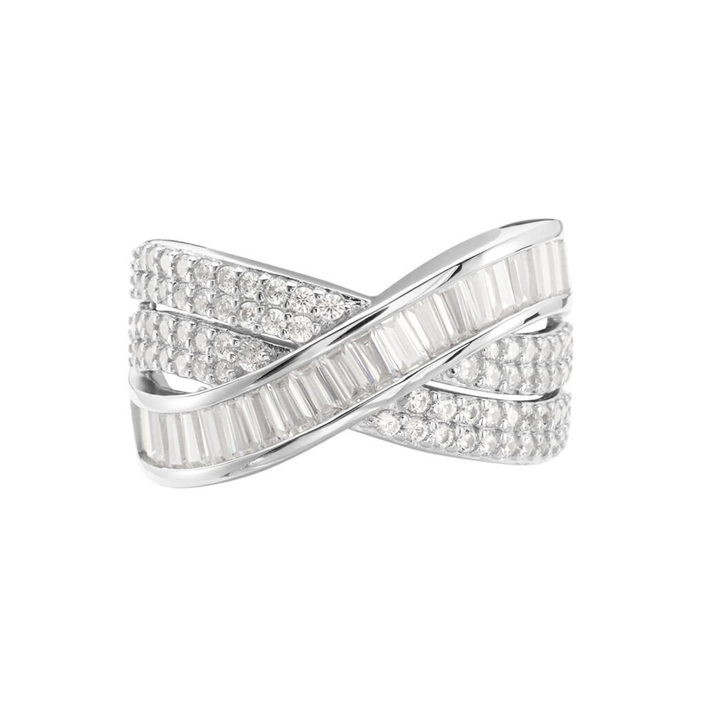Bague Audon Argent Blanc Oxydes De Zirconium