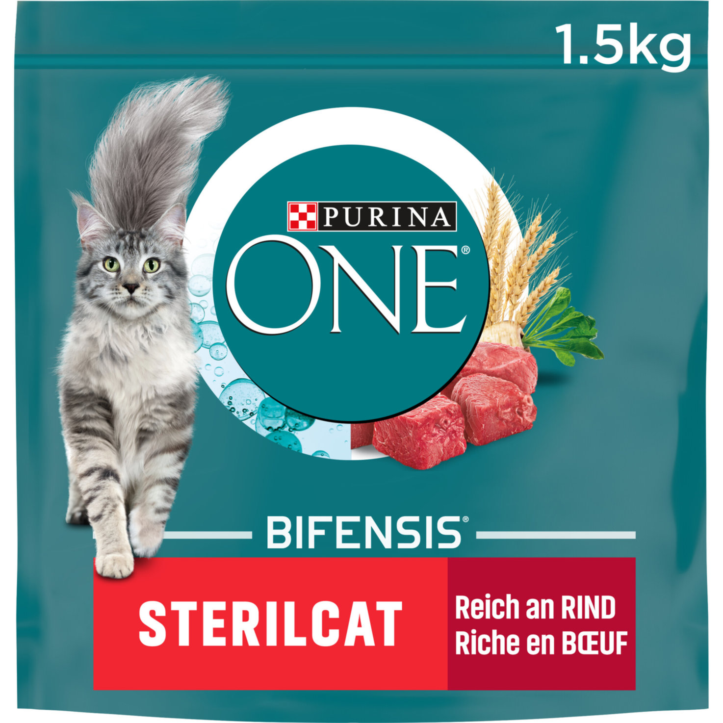 Purina ONE Trocken-Katzenfutter Sterilcat Rind & Weizen
