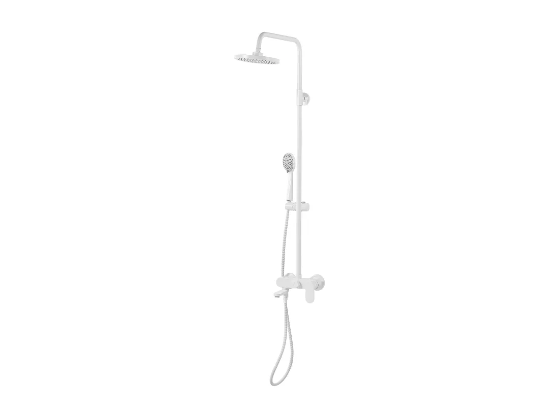 Ensemble de douche avec mitigeur et douche de pluie GURARA Blanc