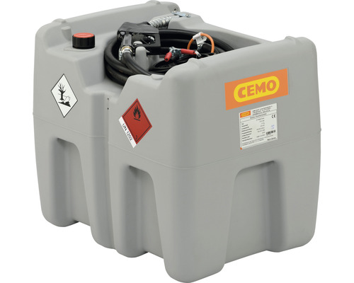 CEMO Easy 210 L mobiel dieseltanksysteem met 12V elektrische pomp en accuklemmen