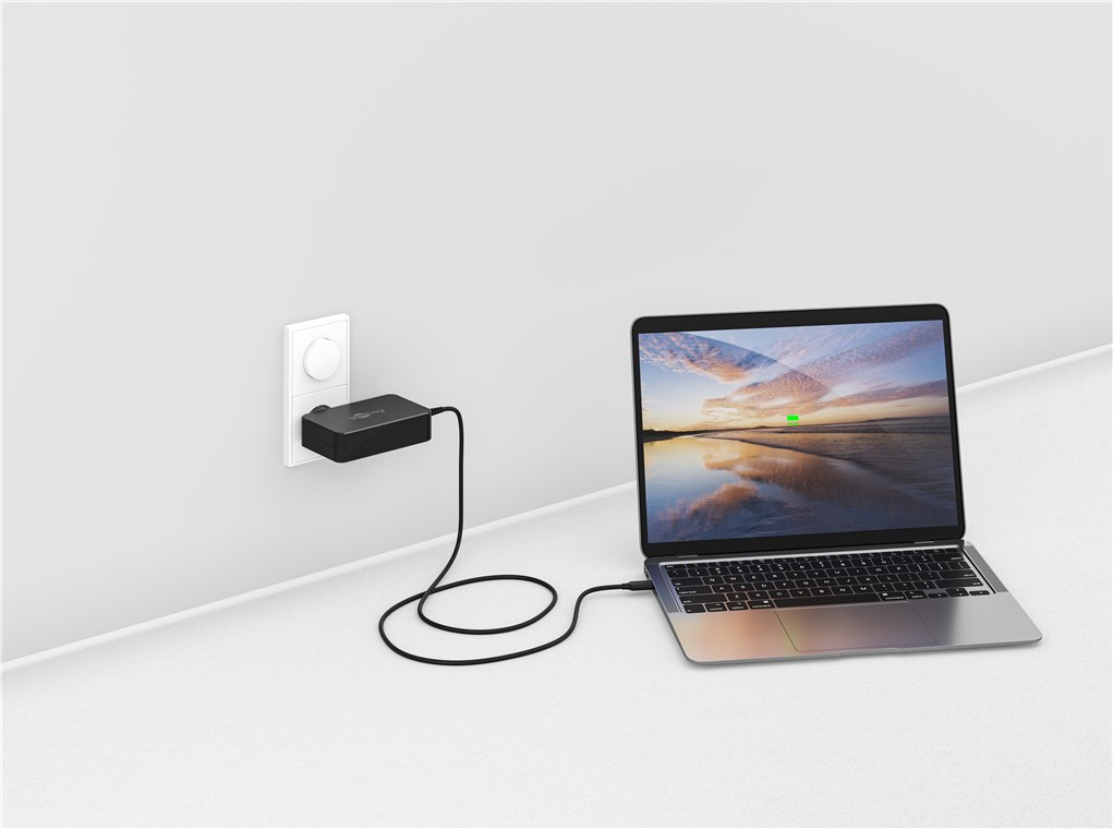 (90W) USB C Ladegerät Laptop Netzteil Power Delivery 2.0 (65420) - Schwarz