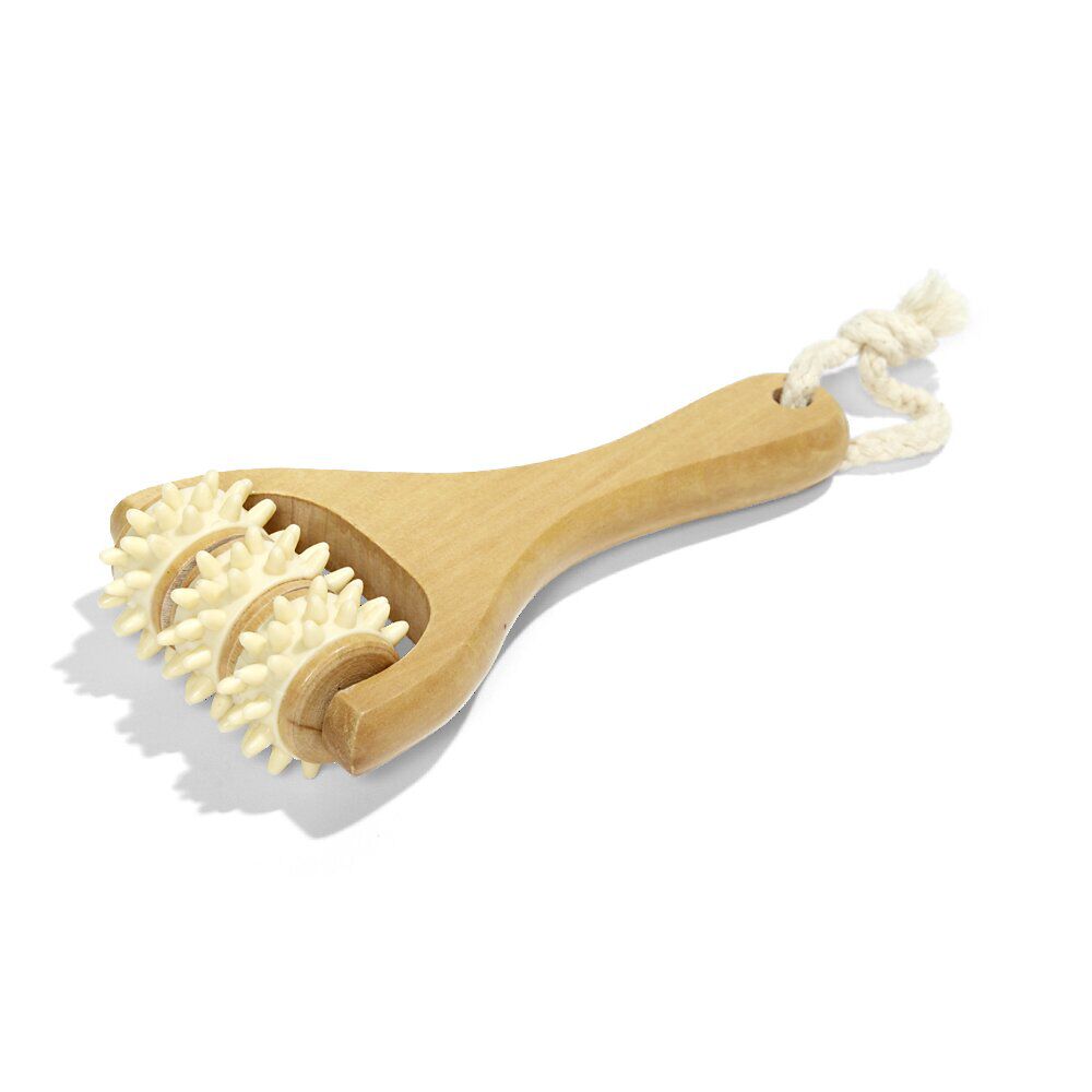 Rouleau de massage manuel en bois