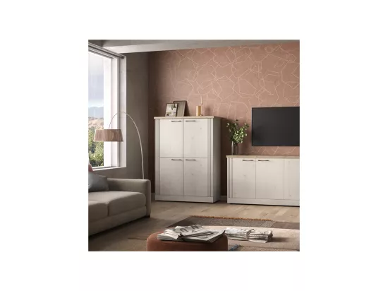 Vaisselier 4 portes Chêne Blanc - PAESE