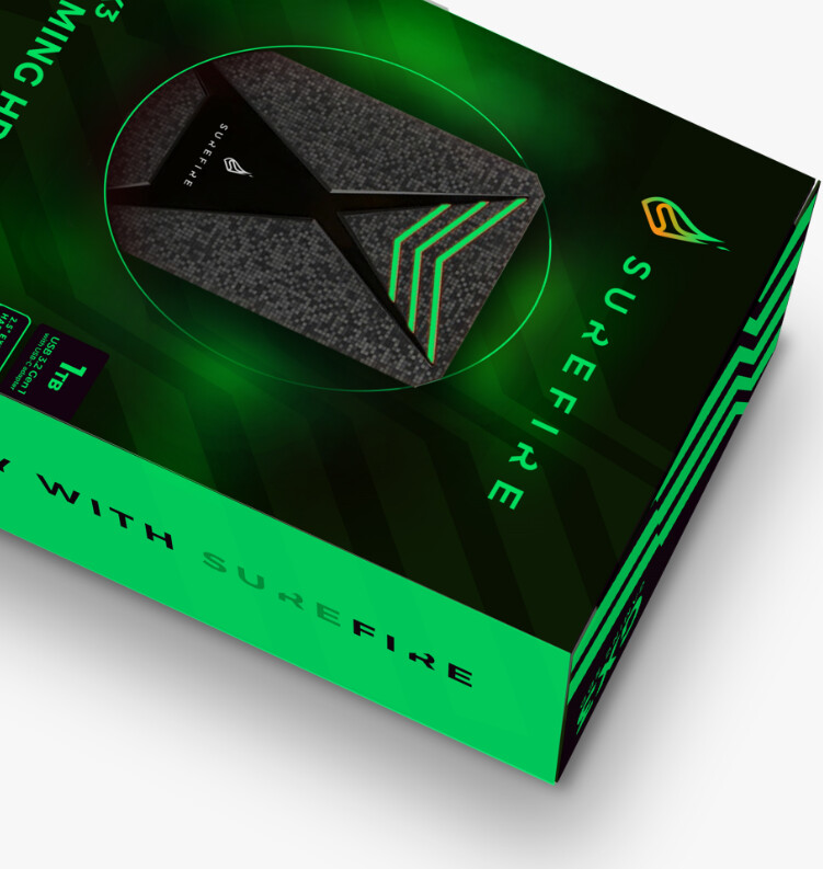 Surefire - Gx3 Gaming Hdd Ekstern Harddisk - 1 TB