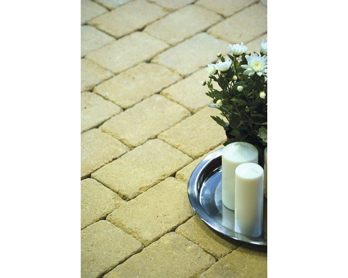 Rechthoekige straatsteen, antieke stijl, beige melange, 14 cm x 14 cm x 7 cm