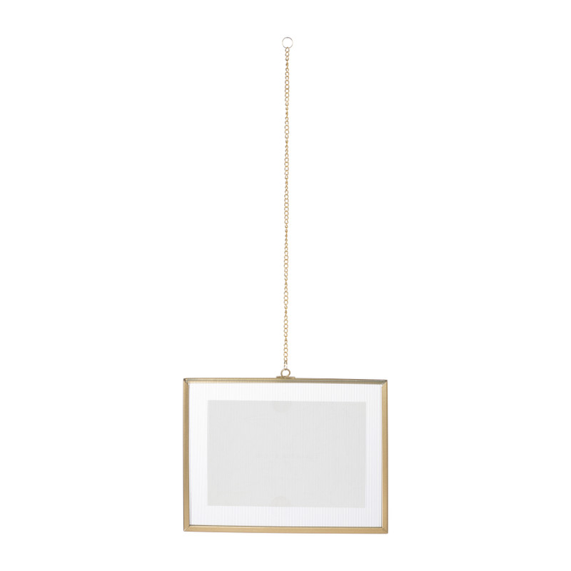 Fotolijst met ketting - 15x20x1 cm - goudkleurig
