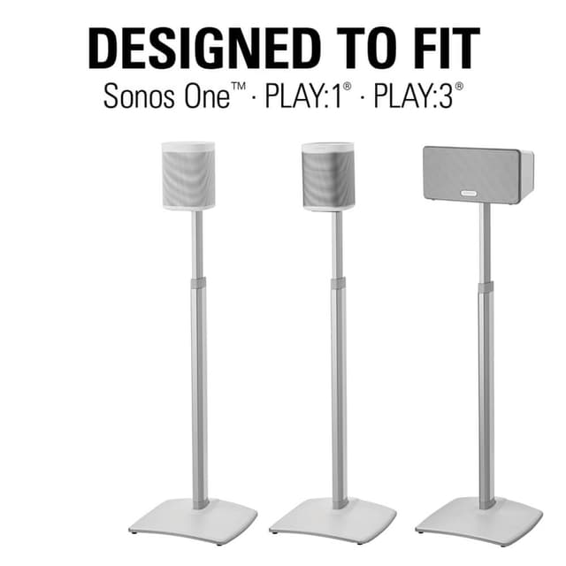 SANUS Gulvstander Justerbart One SL Play:1 Play:3 Par Hvid