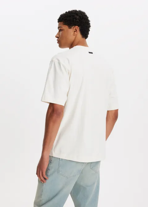 T-shirt met print cross grijs (GRS.SI)