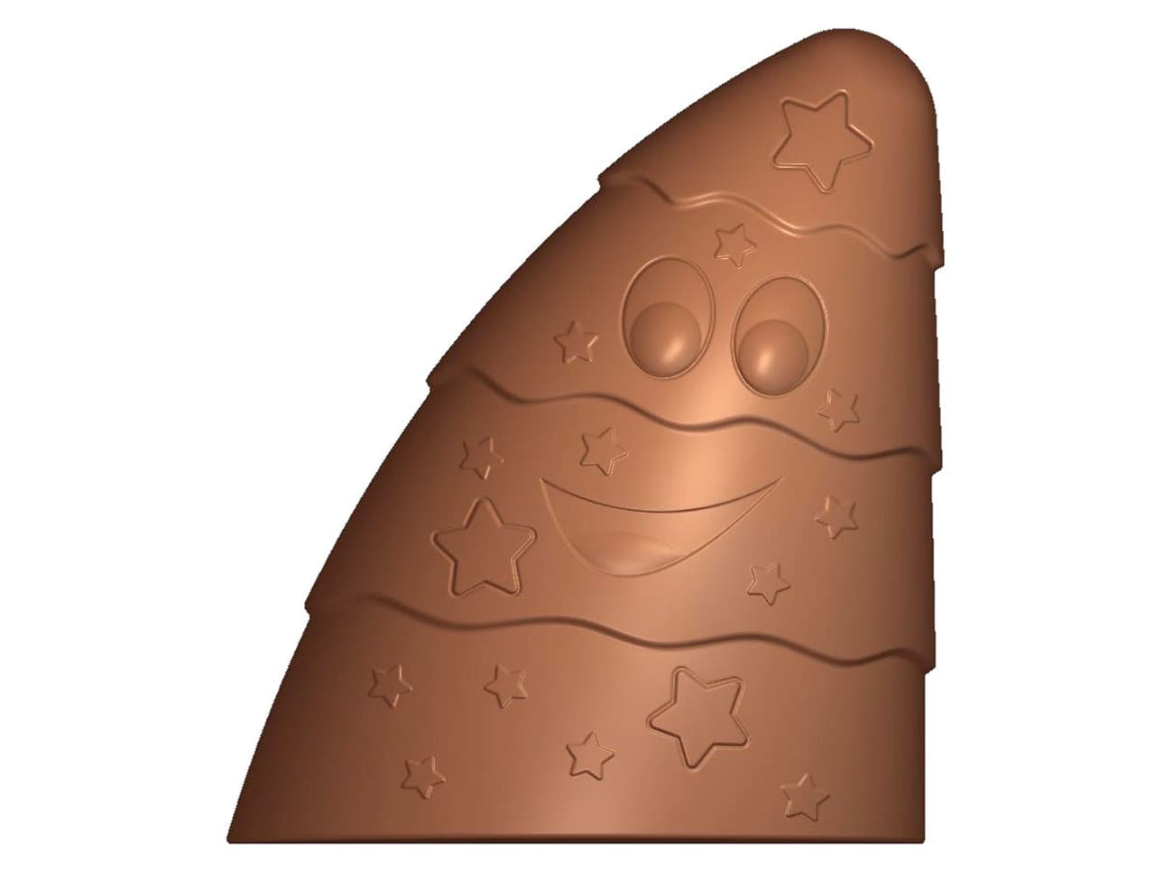 Plaque chocolat - Sapin souriant