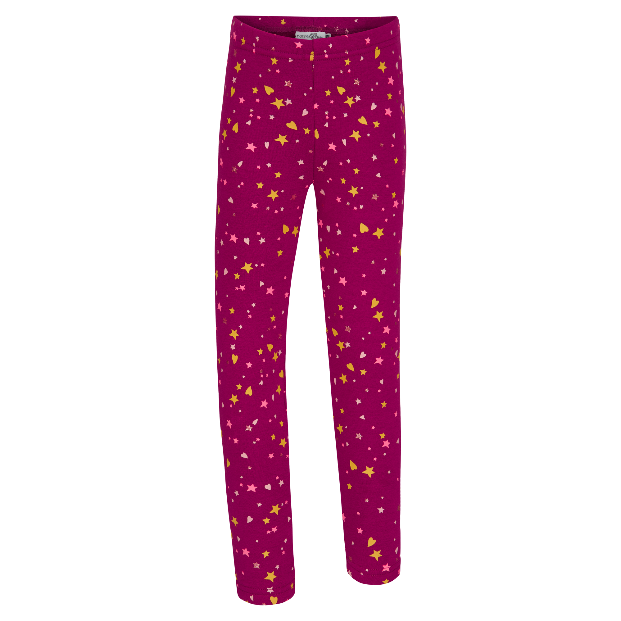 happy girls Sweatleggings  im tollen Sternen-Herzen-Alloverprint