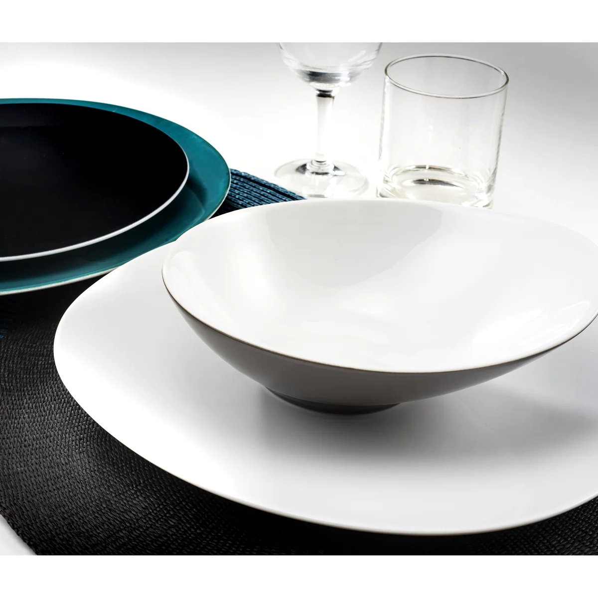 Sven Blanc - Assiette creuse 20 cm (lot de 6) Médard de Noblat