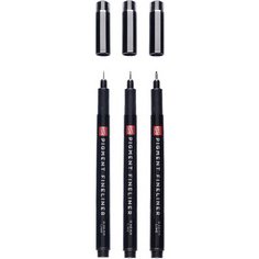 ROYAL TALENS Feutre Pigment Fineliner Bold, set de 3, noir