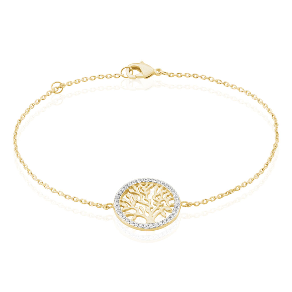 Bracelet Theolina Plaqué Or Jaune Oxyde De Zirconium