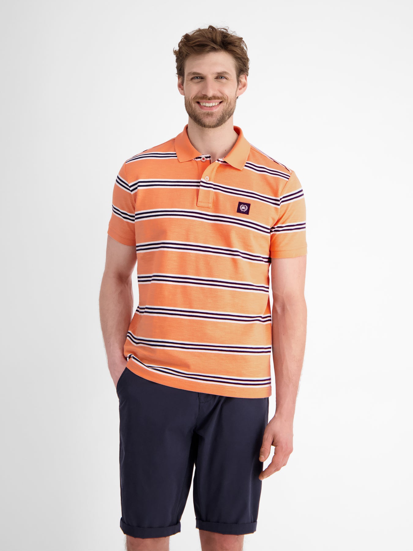 Herren Poloshirt in Rugby-Optik