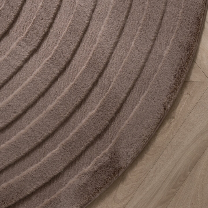 Organisch Vloerkleed - Flowy Arch Taupe | Wasbaar