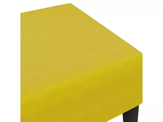 Repose-pied jaune 77x55x31 cm velours