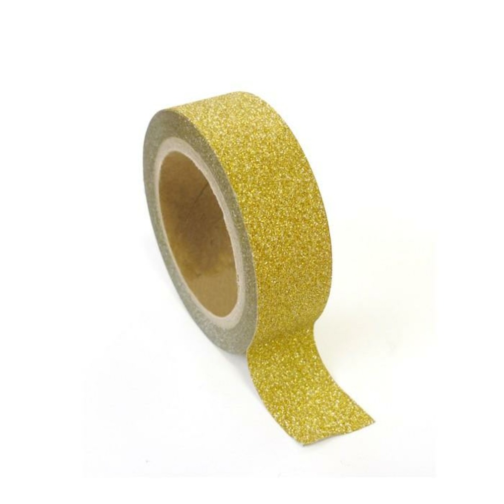 Masking tape à paillettes 1,5 cm x 5 m - doré
