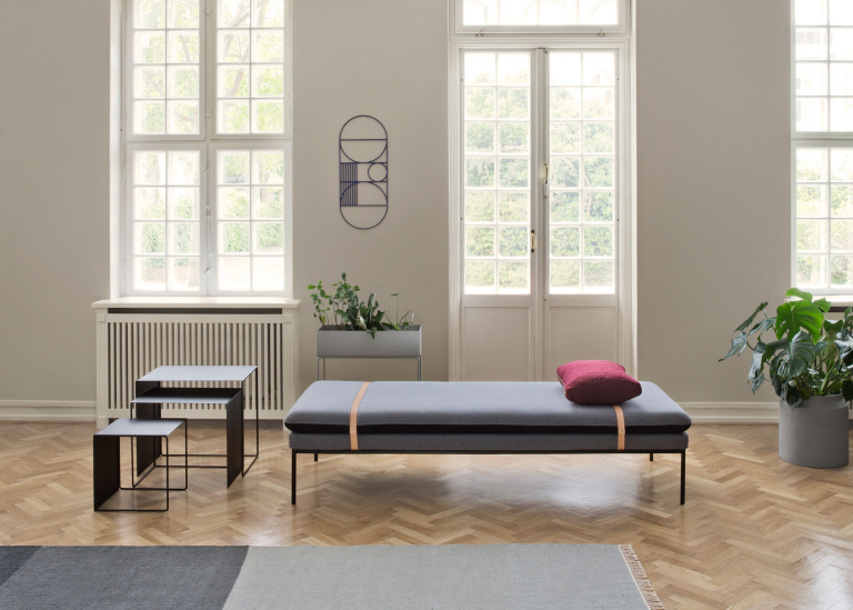 Ferm Living Turn Daybed bank Cotton lichtgrijs