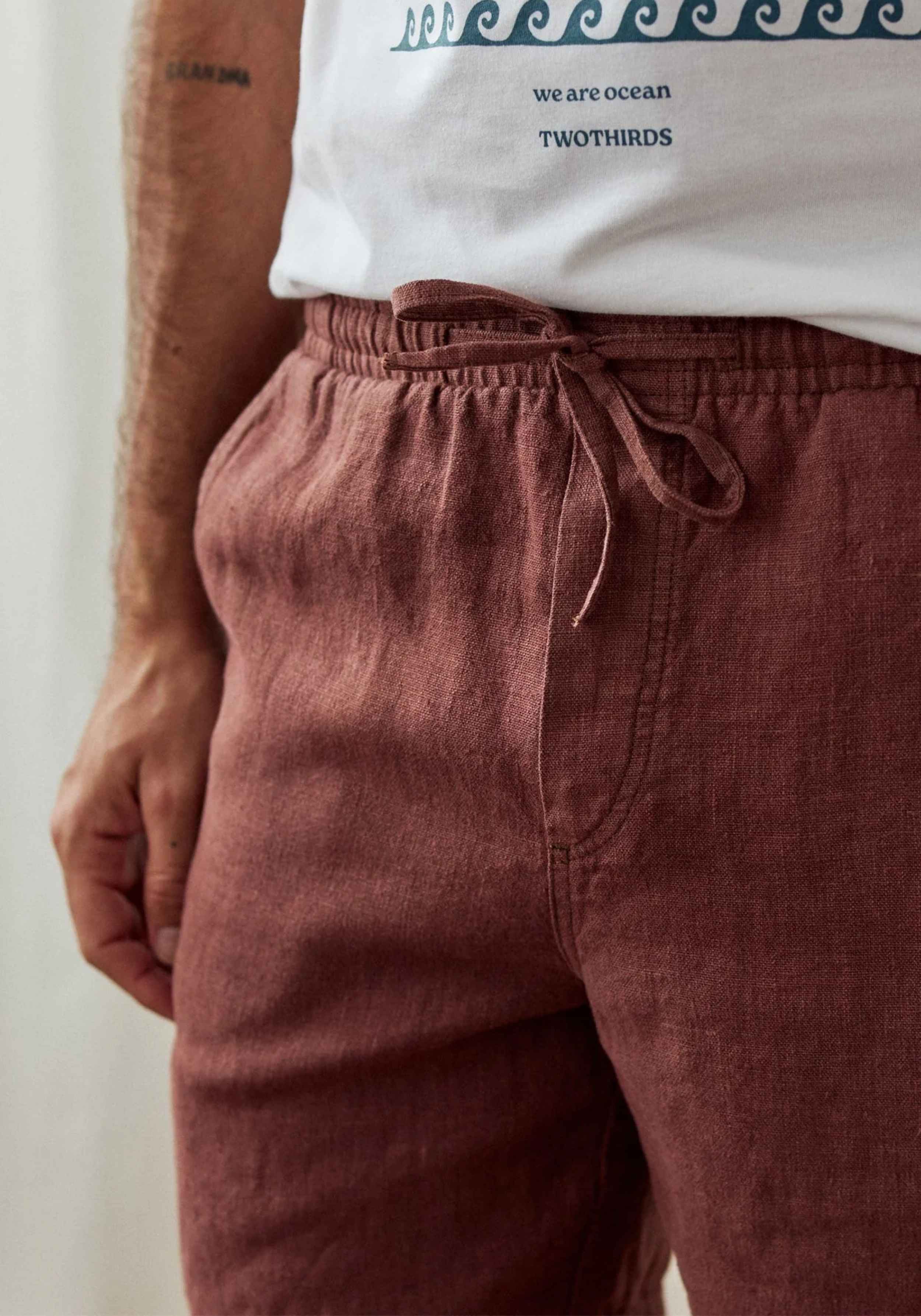 Twothirds Leinen-Shorts Bagaat Cappuccino