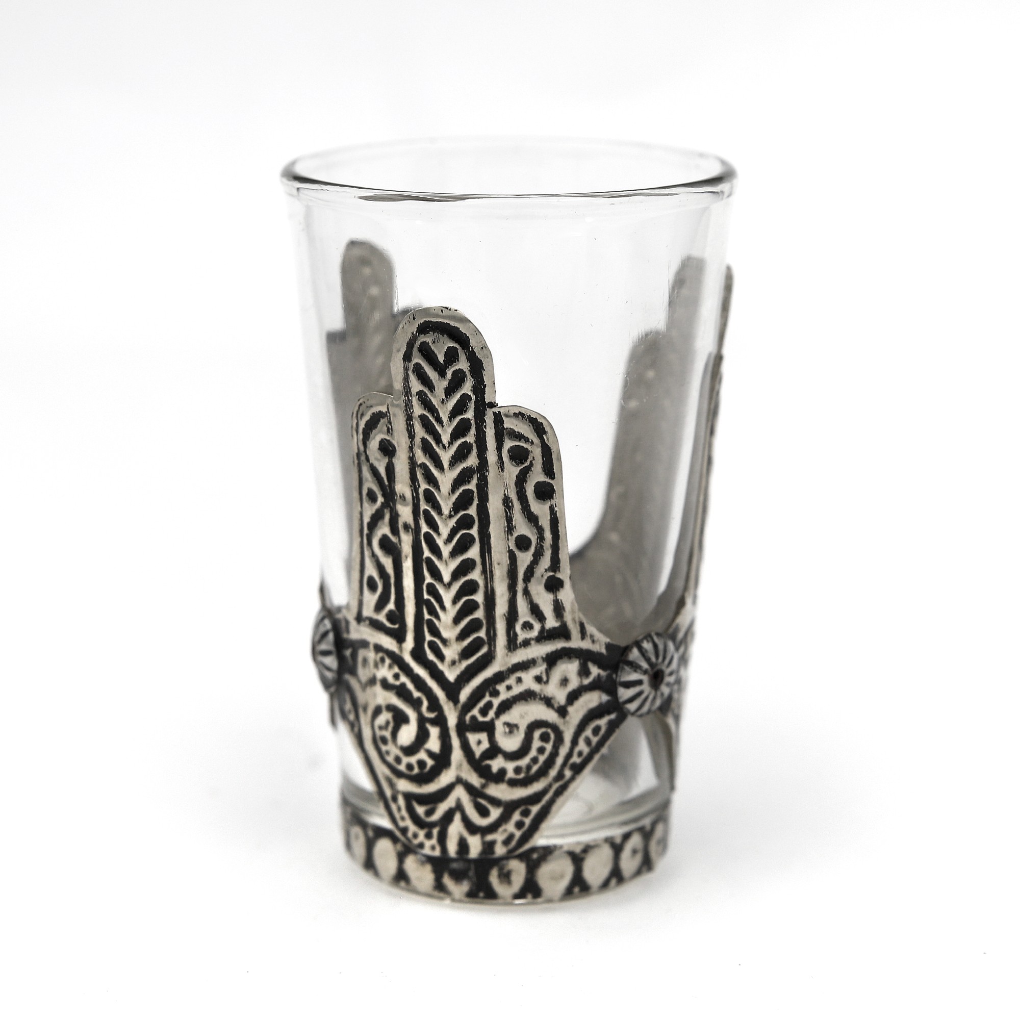 Teeglas 'Tokyo Fatima', silber, Ø 5 cm, H 8,5 cm zu 5,80