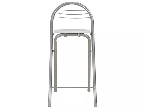 Ensemble de bar avec étagères 3 pcs Bois et acier Blanc
