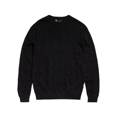 Pull homme Table Structure R Knit NOIR G-STAR