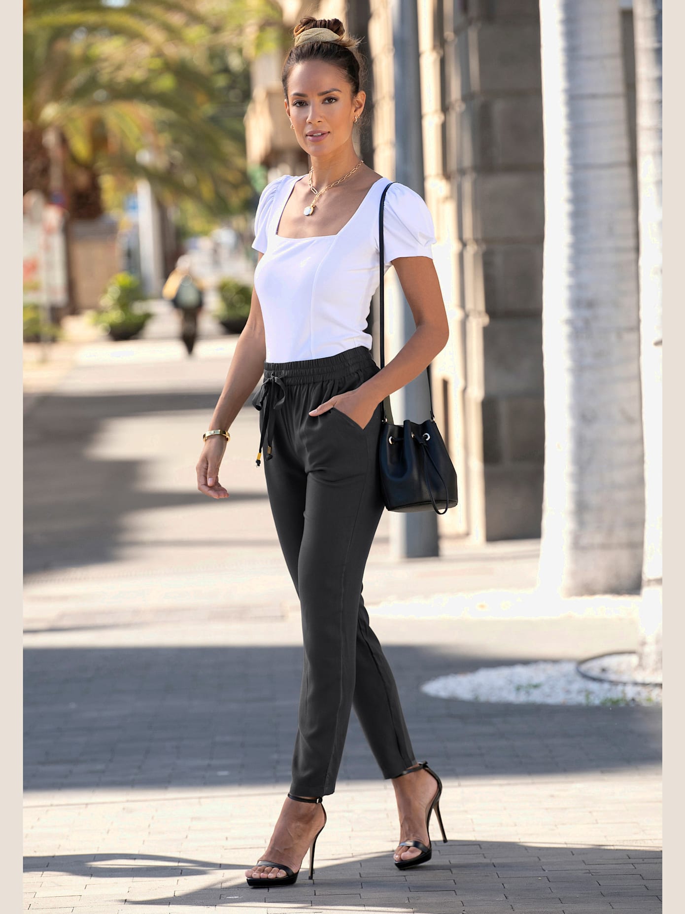 Pantalon ceinture élastique confortable